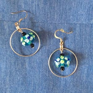 Silver drop earrings